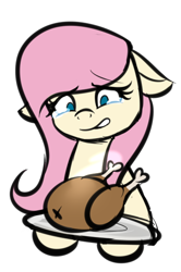 Size: 388x586 | Tagged: safe, artist:pastel-pony-princess, fluttershy, pegasus, pony, cooked, crying, dead, female, food, holiday, mare, simple background, solo, thanksgiving, transparent background, turkey