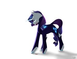 Size: 3252x2500 | Tagged: safe, artist:coffeez, rarity, pony, unicorn, armor, blood, light, solo