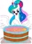 Size: 2475x3485 | Tagged: safe, artist:killerteddybear94, princess celestia, alicorn, pony, cake, cakelestia, celestia day, cute, cutelestia, daaaaaaaaaaaw, female, food, looking at you, mare, open mouth, plate, ponytail, smiling, spread wings, traditional art, wings