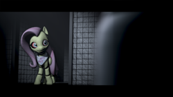 Size: 3840x2160 | Tagged: safe, artist:jollyoldcinema, fluttershy, pegasus, pony, 3d, chicashy, five nights at freddy's, five nights at pinkies 6, flutterchica, fnap, solo, source filmmaker