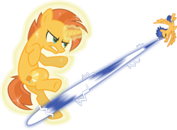 Size: 5999x4410 | Tagged: safe, artist:osipush, flash sentry, sunburst, alicorn, pony, the cutie re-mark, absurd resolution, alicornified, alternate gender counterpart, alternate universe, crystal empire duo, levitation, magic, magic blast, prince flash sentry, race swap, self-levitation, simple background, telekinesis, transparent background, vector