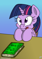 Size: 566x800 | Tagged: safe, artist:arthur9078, artist:dfectivedvice, derpibooru import, twilight sparkle, book, solo