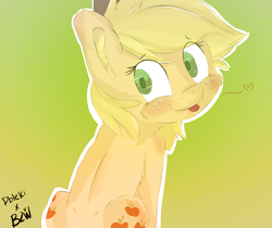 Size: 3000x2521 | Tagged: safe, artist:bow2yourwaifu, artist:dbleki, applejack, cat, earth pony, pony, collaboration, adorable face, cheek fluff, chibi, cute, cutie mark, ear fluff, eye contact, fluffy, freckles, hat, jackabetes, looking at each other, looking back, solo, tongue out, waifu