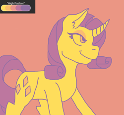 Size: 3565x3300 | Tagged: safe, artist:theedgyduck, rarity, pony, unicorn, color palette, color palette challenge, female, limited palette, mare, simple background