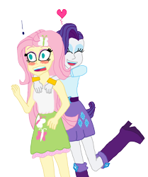 Size: 1800x2155 | Tagged: safe, artist:bigpurplemuppet99, fluttershy, rarity, equestria girls, blushing, female, flarity, hug, lesbian, shipping, simple background, transparent background