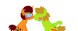 Size: 900x362 | Tagged: safe, artist:iceagelover, pony, 1000 hours in ms paint, duo, female, male, mare, norville rogers, ponified, shaggy rogers, shelma, shipping, simple background, stallion, straight, velma dinkley, white background