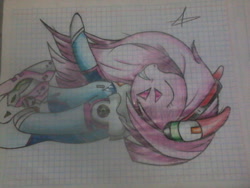 Size: 1600x1200 | Tagged: artist needed, safe, pinkie pie, earth pony, pony, graph paper, solo, traditional art