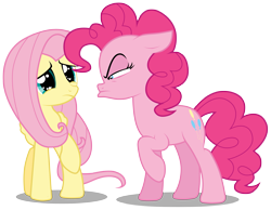 Size: 3857x3000 | Tagged: safe, artist:brony-works, fluttershy, pinkie pie, earth pony, pegasus, pony, the cutie map, faic, female, high res, mare, simple background, transparent background, vector