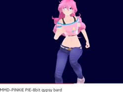 Size: 539x403 | Tagged: safe, pinkie pie, human, friendship is witchcraft, 3d, 8bit music, humanized, mmd, screenshots, youtube