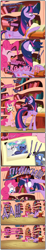 Size: 1024x5526 | Tagged: safe, artist:grievousfan, edit, pinkie pie, princess celestia, princess luna, twilight sparkle, twilight sparkle (alicorn), alicorn, earth pony, pony, book, comic, cyrillic, female, golden oaks library, mare, photo, photo album, russian, translation