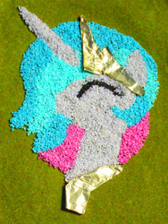 Size: 2851x3801 | Tagged: safe, artist:malte279, princess celestia, alicorn, pony, craft, mosaic, solo, traditional art