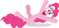 Size: 10350x4982 | Tagged: safe, artist:shutterflyeqd, pinkie pie, earth pony, pony, shadow play, absurd resolution, female, mare, simple background, smiling, solo, transparent background, vector