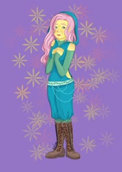 Size: 1536x2173 | Tagged: safe, artist:kutekiki, fluttershy, boots, clothes, crossover, mirialan, shoes, solo, species swap, star wars