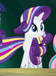 Size: 434x594 | Tagged: safe, screencap, rarity, pony, unicorn, twilight's kingdom, cropped, rainbow power, rainbow power-ified, solo