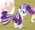 Size: 632x542 | Tagged: safe, screencap, rarity, pony, unicorn, twilight's kingdom, cropped, open mouth, rainbow power, rainbow power-ified, solo