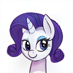 Size: 1024x1024 | Tagged: safe, artist:thisponydoesnotexist, rarity, pony, unicorn, female, horn, mare, neural network, white coat