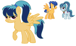 Size: 1024x628 | Tagged: safe, artist:estefania200, flash sentry, sonata dusk, oc, female, male, offspring, parent:flash sentry, parent:sonata dusk, parents:senata, ponified, senata, shipping, straight