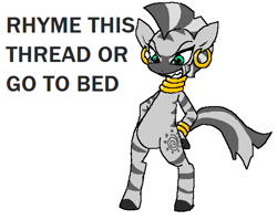 Size: 574x458 | Tagged: safe, artist:vinny van yiffy, zecora, zebra, bipedal, grin, quadrupedal, simple background, smiling, solo, white background