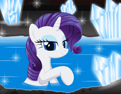 Size: 2825x2207 | Tagged: safe, artist:oshitsukiryuu, rarity, pony, unicorn, solo, water