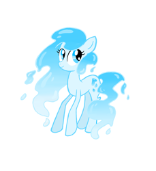 Size: 4608x5040 | Tagged: safe, artist:thecheeseburger, oc, oc only, earth pony, pony, water pony, absurd resolution, elemental pony, female, mare, simple background, solo, water mane, white background