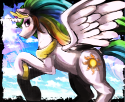 Size: 2200x1800 | Tagged: safe, artist:kunshomo, princess celestia, alicorn, pony, crown, female, jewelry, mare, regalia, solo