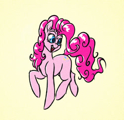 Size: 1170x1134 | Tagged: safe, artist:akweer, pinkie pie, earth pony, pony, female, mare, open mouth, smiling, solo