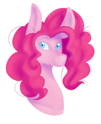 Size: 1024x1247 | Tagged: safe, artist:toxicwolfcakes, pinkie pie, earth pony, pony, bust, portrait, simple background, solo, transparent background