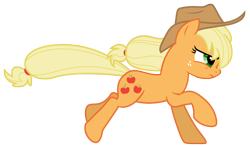 Size: 7308x4300 | Tagged: safe, artist:estories, applejack, earth pony, pony, absurd resolution, running, simple background, solo, transparent background, vector