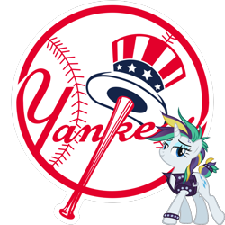 Size: 1200x1200 | Tagged: safe, artist:doctor-g, rarity, pony, unicorn, alternate hairstyle, baseball, mlb, new york yankees, punk, raripunk, sports