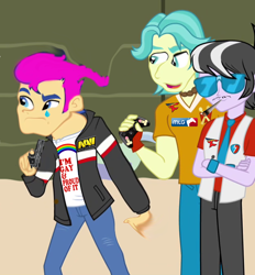 Size: 624x672 | Tagged: safe, edit, edited screencap, screencap, brawly beats, flash sentry, ringo, equestria girls, blunt, brawly, drugs, faze clan, flash, gun, handgun, major league gaming, marijuana, mlg, my little pony, pistol, sentry, weapon