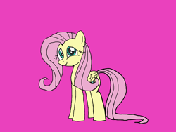 Size: 1600x1200 | Tagged: safe, artist:gempainter32, artist:icey-wicey-1517, derpibooru exclusive, fluttershy, pegasus, pony, colored, female, mare, purple background, simple background, solo