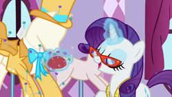 Size: 1920x1080 | Tagged: safe, screencap, rarity, pony, unicorn, growing up is hard to do, glasses, mannequin, solo