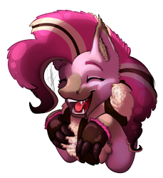 Size: 1101x1200 | Tagged: safe, artist:rimmi1357, pinkie pie, earth pony, pony, werewolf, halloween, holiday, simple background, transparent background