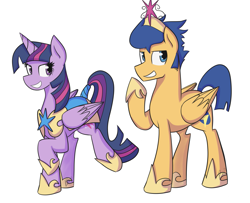 Size: 2091x1702 | Tagged: safe, artist:blackswhites, flash sentry, twilight sparkle, twilight sparkle (alicorn), alicorn, equestria girls, equestria girls (movie), accessory swap, armor, big crown thingy, female, flashlight, jewelry, male, regalia, shipping, straight, tail wrap