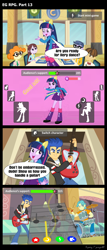 Size: 1288x3000 | Tagged: safe, artist:bredgroup, flash sentry, twilight sparkle, twilight sparkle (alicorn), alicorn, comic:eg rpg, equestria girls, comic, dance dance revolution, dancing, guitar hero, rhythm game, screencap comic