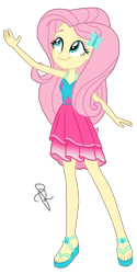 Size: 1024x2048 | Tagged: safe, artist:ilaria122, fluttershy, better together, equestria girls, spring breakdown, clothes, dress, feet, legs, sandals, simple background, solo, transparent background