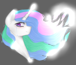 Size: 1869x1605 | Tagged: safe, artist:thecreativerey, princess celestia, alicorn, pony, crying, fading, female, mare, smiling, solo