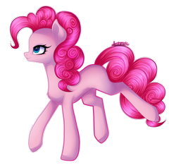 Size: 2524x2362 | Tagged: safe, artist:bastet-catmew, pinkie pie, pony, high res, simple background, solo, transparent background