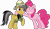 Size: 5141x3000 | Tagged: safe, artist:sollace, daring do, pinkie pie, earth pony, pegasus, pony, daring done?, .svg available, clothes, cute, daring dorable, diapinkes, duo, eyes closed, female, grin, hat, heartwarming, mare, pith helmet, raised hoof, shirt, side hug, simple background, smiling, transparent background, vector