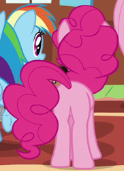 Size: 262x359 | Tagged: safe, screencap, pinkie pie, earth pony, pony, fluttershy leans in, cropped, plot