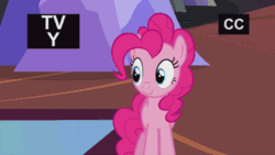 Size: 500x281 | Tagged: safe, derpibooru import, screencap, pinkie pie, twilight sparkle, twilight sparkle (alicorn), alicorn, earth pony, pony, party pooped, animated, boop, faic, female, frown, grin, mare, nervous, nose wrinkle, noseboop, poking, raised hoof, smiling, sweat, talking, teeth, twilight snapple, wide eyes