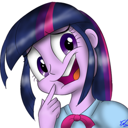 Size: 800x800 | Tagged: safe, artist:tunderi, derpibooru import, twilight sparkle, twilight sparkle (alicorn), alicorn, equestria girls, party pooped, clothes, cute, equestria girls interpretation, scene interpretation, solo, they're just so cheesy