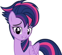 Size: 2979x2616 | Tagged: safe, artist:indigo114, derpibooru import, twilight sparkle, twilight sparkle (alicorn), alicorn, pony, castle sweet castle, alternate hairstyle, female, mare, punklight sparkle, simple background, solo, transparent background, vector