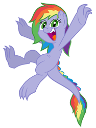 Size: 428x570 | Tagged: safe, artist:unoriginai, oc, oc only, oc:spectral blaze, dracony, hybrid, interspecies offspring, offspring, parent:rainbow dash, parent:spike, parents:rainbowspike, simple background, solo, white background