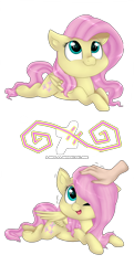 Size: 1024x2118 | Tagged: safe, artist:sinalaa, fluttershy, human, pegasus, pony, cute, disembodied hand, hand, head pat, heart eyes, looking at you, looking up, one eye closed, pat, petting, prone, shyabetes, simple background, smiling, spread wings, transparent background, wingding eyes, wings, wink