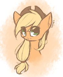 Size: 1024x1240 | Tagged: safe, artist:chimeeri, applejack, earth pony, pony, bust, portrait, solo