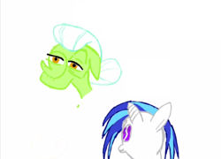 Size: 1023x735 | Tagged: safe, artist:wildriveful, screencap, dj pon-3, granny smith, vinyl scratch, pony, alternate hairstyle, ms paint, youtube link