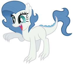 Size: 592x523 | Tagged: safe, artist:unoriginai, oc, oc only, oc:bleu garnet, dracony, hybrid, interspecies offspring, offspring, parent:rarity, parent:spike, parents:sparity, simple background, solo, wahaha, white background