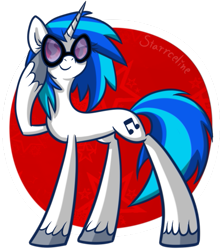 Size: 515x577 | Tagged: safe, artist:starrceline, dj pon-3, vinyl scratch, pony, unicorn, female, horn, mare, solo