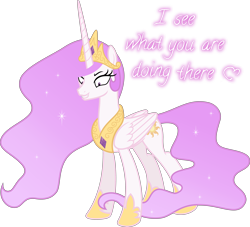 Size: 5506x5000 | Tagged: safe, artist:salemcat, princess celestia, alicorn, pony, princess molestia, solo, text